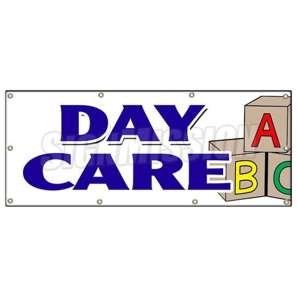 DAY CARE BANNER SIGN licensed accredited kindergarten shop shopping